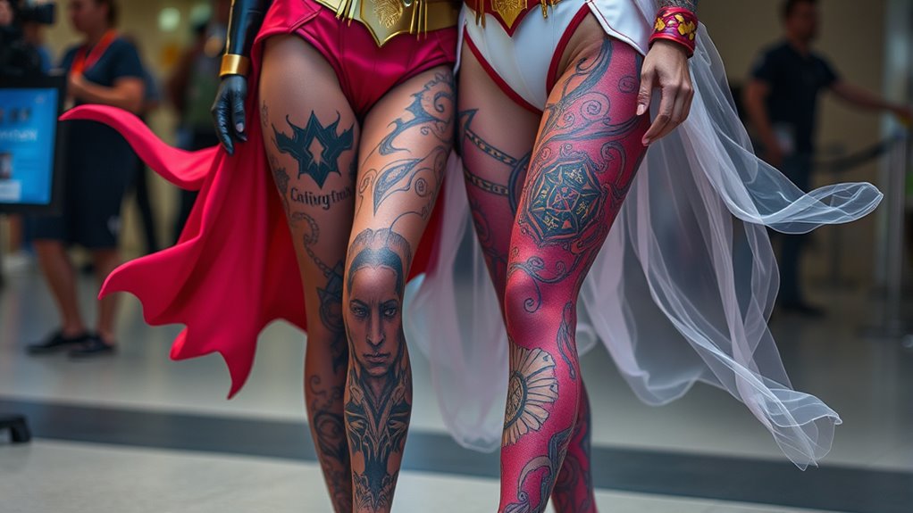 custom tights with unique details