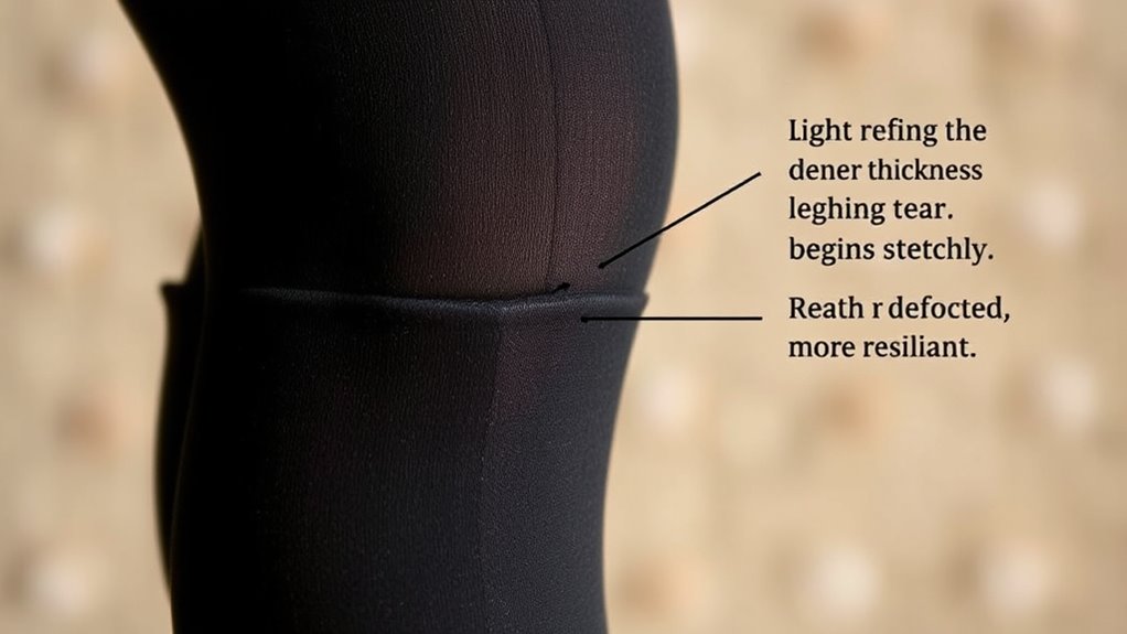 denier affects durability and opacity