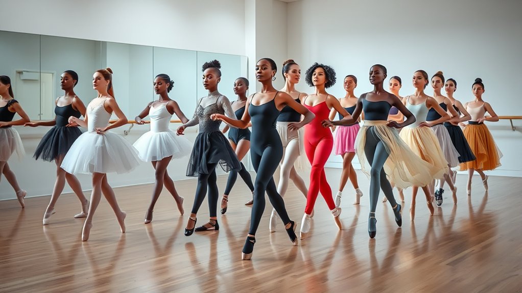 diverse inclusive ballet costumes