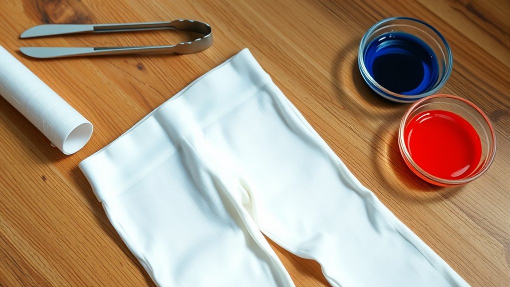 gather supplies dye protect