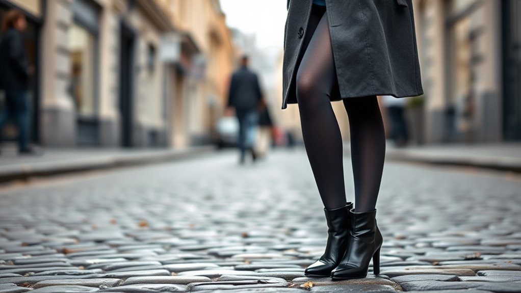 gray tights replace black