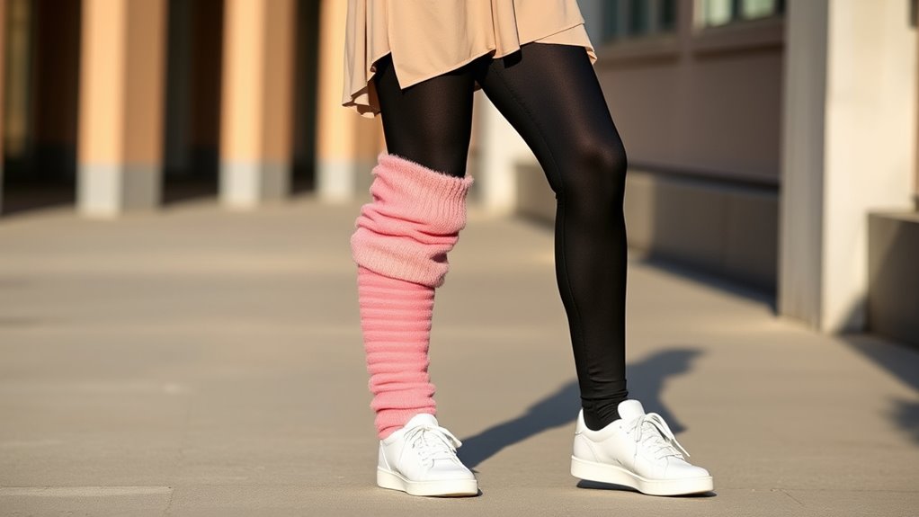 layered colorful legwear combinations