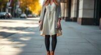 layered fall dress styling