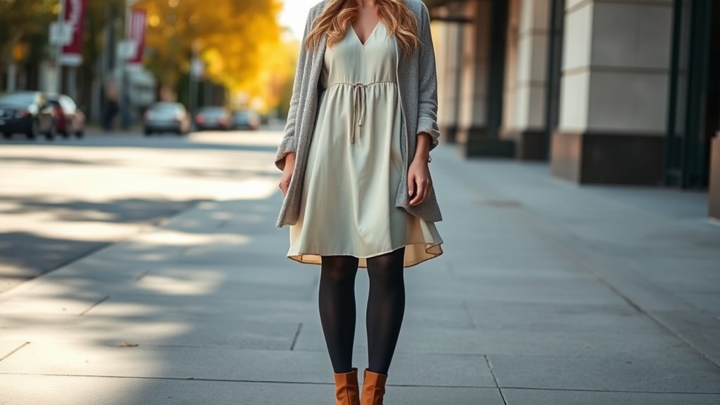 layered fall dress styling