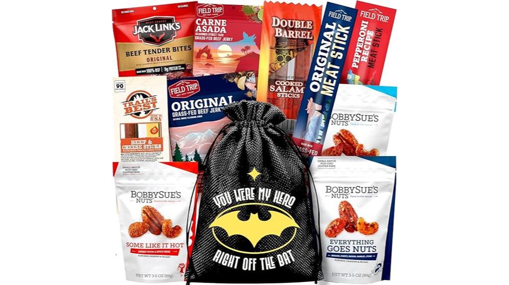 meat and nut snack basket