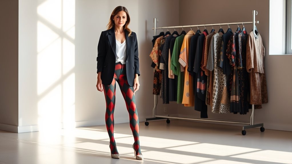 minimal accessories highlight tights