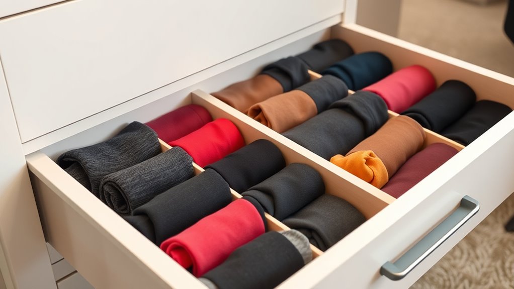 organized drawer storage system