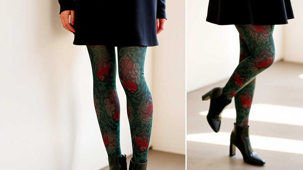 pairing printed tights stylishly