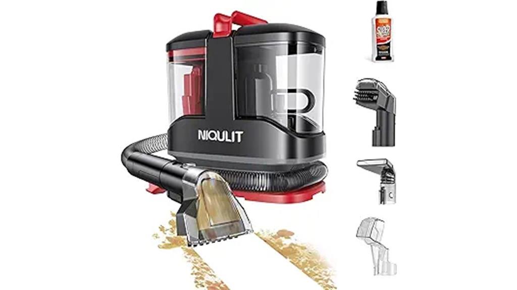 portable cleaner with dual brushes