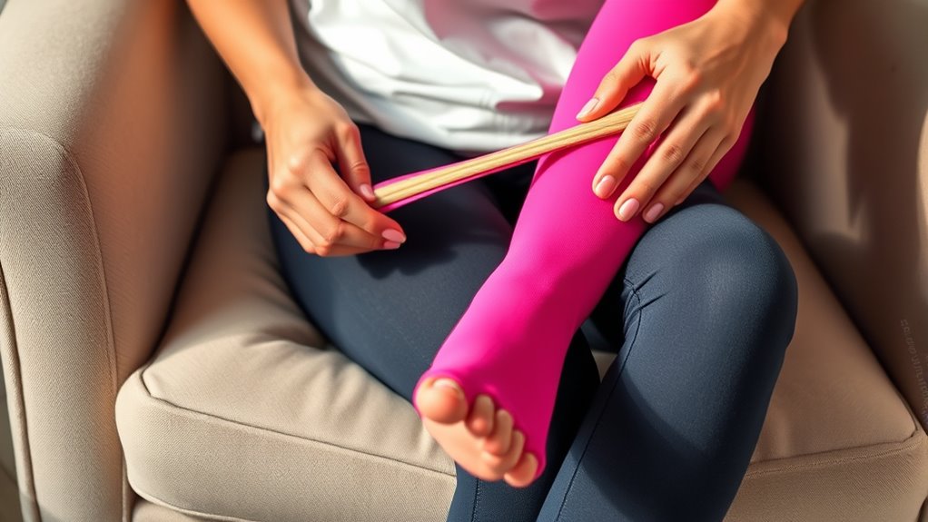 proper compression tights donning