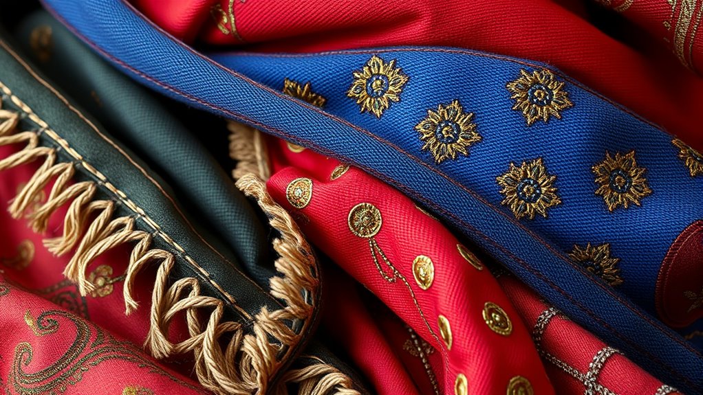 rich colorful embroidered legwear