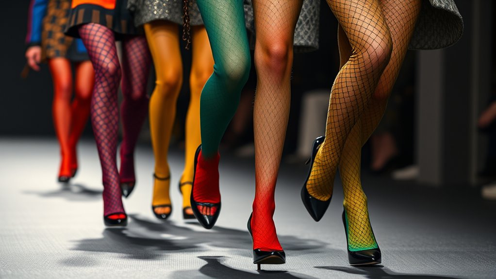 vibrant unconventional hosiery styles