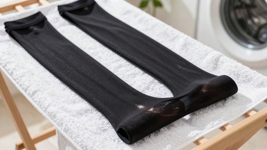 air dry tights gently