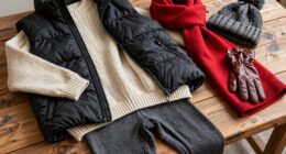 layered insulated winter clothing