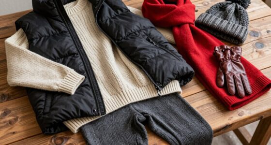 layered insulated winter clothing