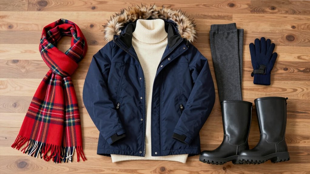 layered versatile winter clothing