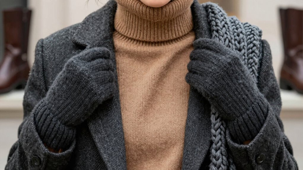 layered wool accessories stylishly