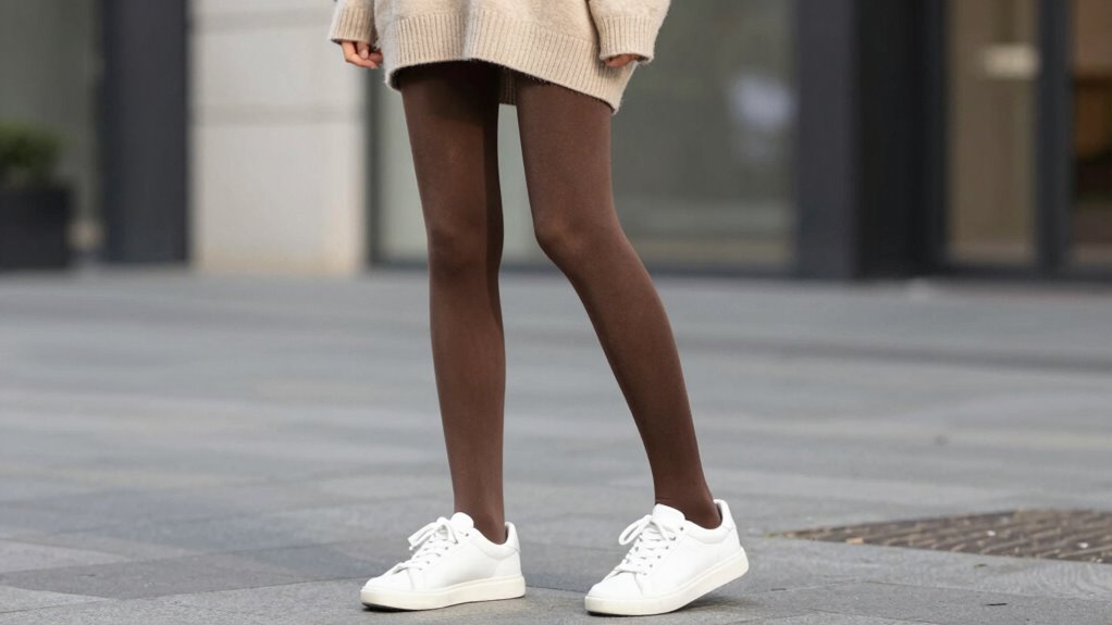 modernizing brown tights style