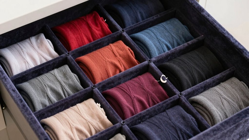 neat protected hosiery storage