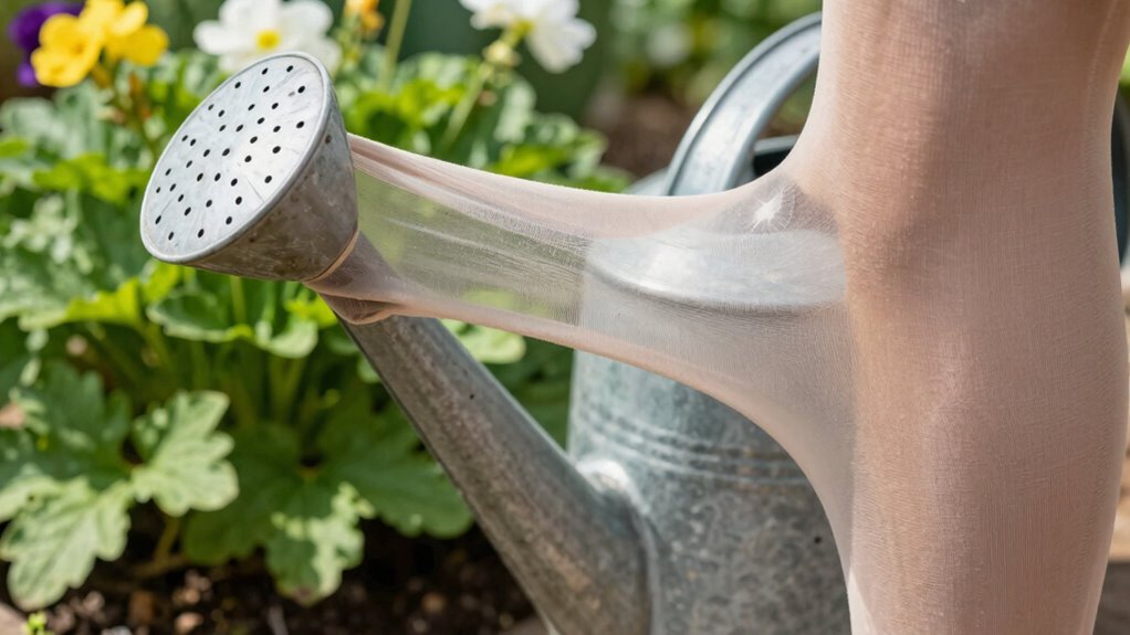 repurposed tights for gardening