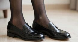 stylish footwear with tights