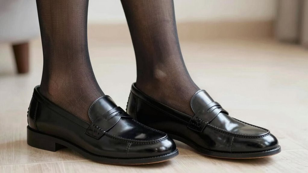 stylish footwear with tights