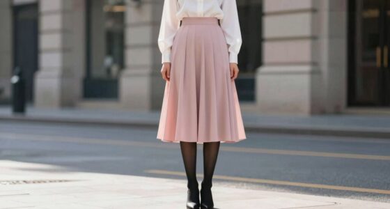 tights and midi skirts