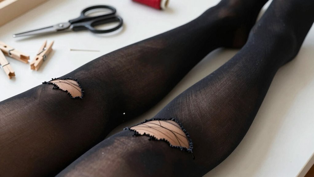 upcycling damaged tights creatively