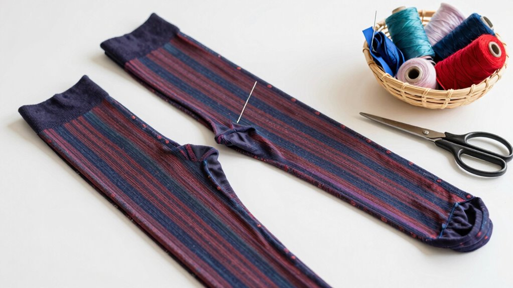 upcycling tights for household organization