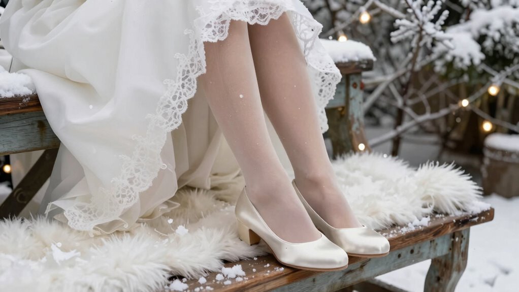 winter wedding hosiery choices