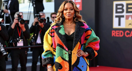 Queen Latifah Bundles Up in a Bold, Oversized Coat on the 2026 BET Awards Red Carpet