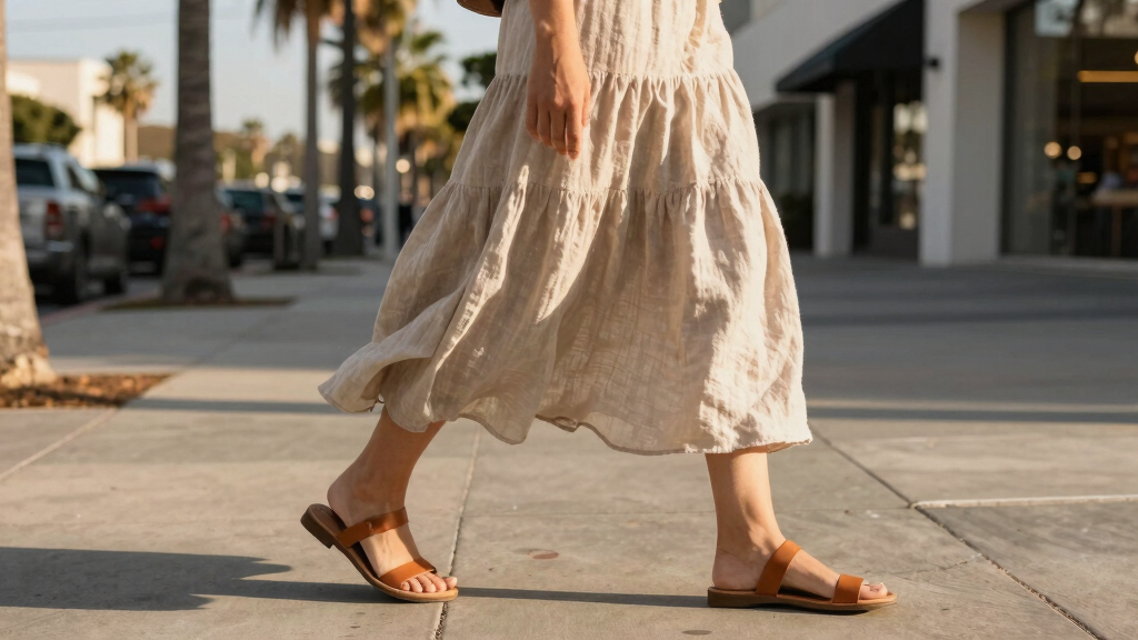 Instead of Jeans, Fashion People in L.A. are Wearing Sandals With This Chic Leggings Trend