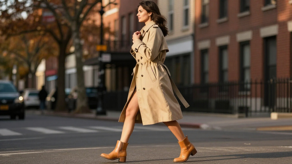 If You Want Your Trench Coat To Look French In Autumn, Wear Them With This Shoe Trend, Not Trainers