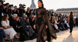 Kendall Jenner Leads The Annual L’Oréal Paris Runway Show In A Sheer Black Maxi Dress
