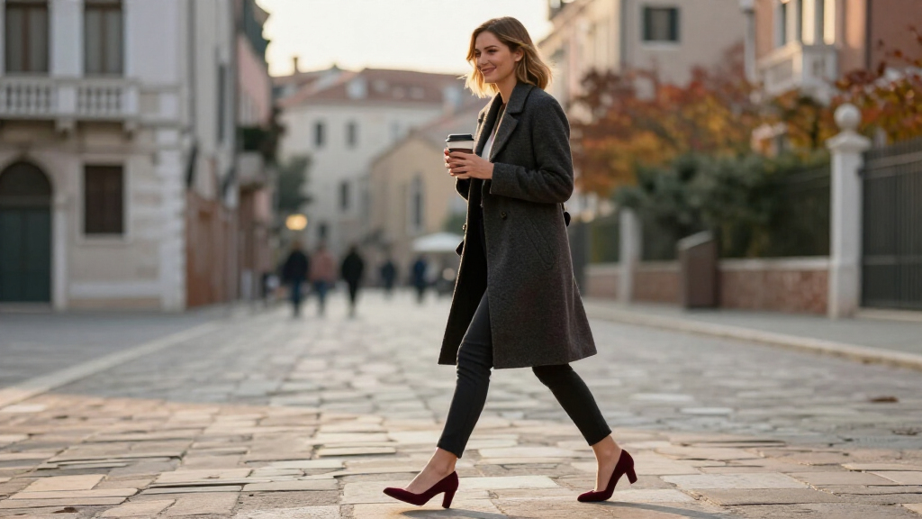 Maggie Gyllenhaal Ushers In Fall Wearing Wine-Colored Pumps At 2026 Venice Film Festival