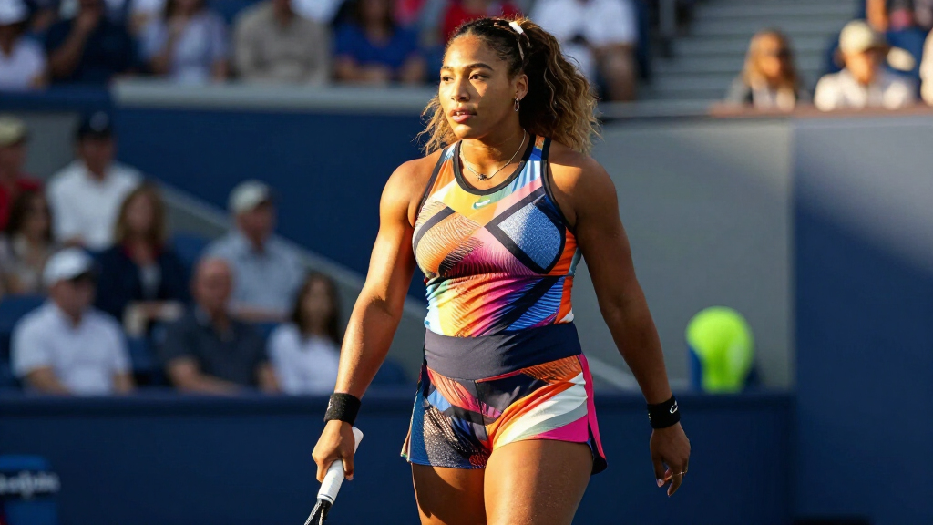 Naomi Osaka Sports Allen Iverson-Inspired Outfit At US Open For Her First Look Styled By Image Architect Law Roach