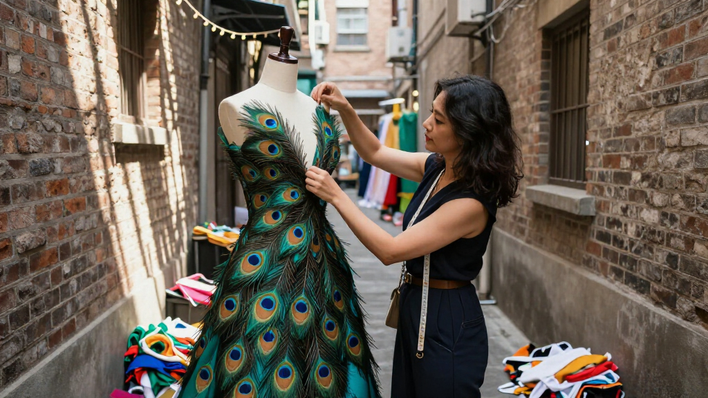 Only Kim Shui Would Hold A Peacock-Inspired Show In An Alleyway