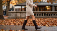 7 Ways To Make Dresses And Knee-High Boots Your Fall Uniform