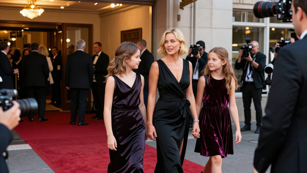 Charlize Theron Made A Rare Red Carpet Appearance With Her Daughters At The Academy Museum Gala