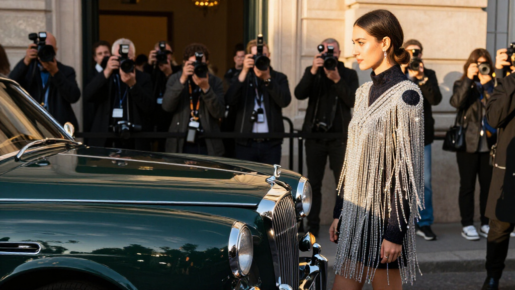 Louis Vuitton Closes PFW With Classic Cars And Crystal Fringes